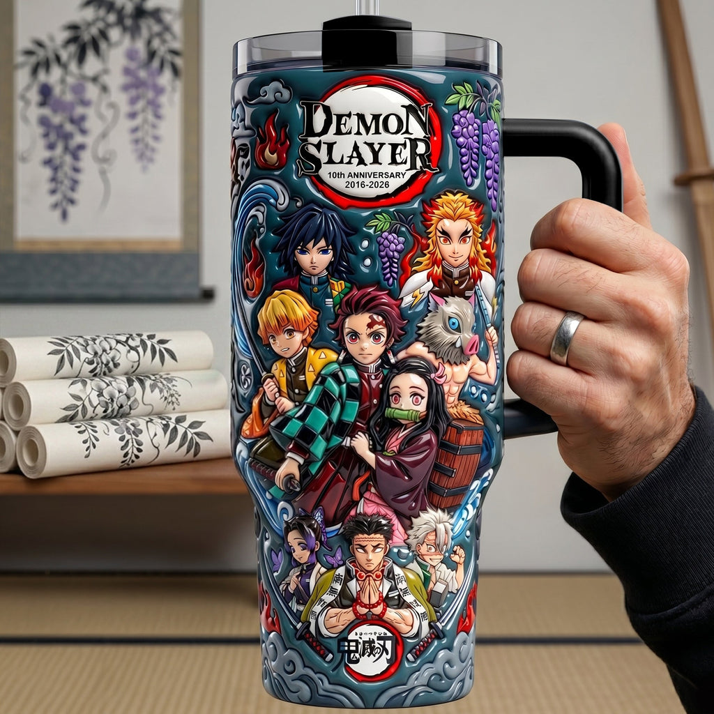 Attack Squad 40oz Tumbler With Handle - Personalized Gifts 05QHLU150626