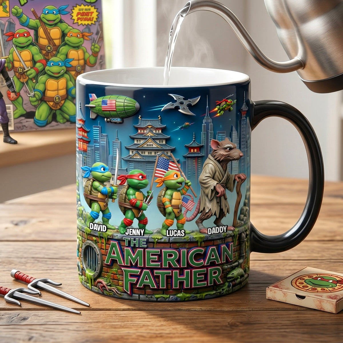 American Tactical Dad Squad Magic Mug, Personalized Gifts For Dads 04qhtn180526