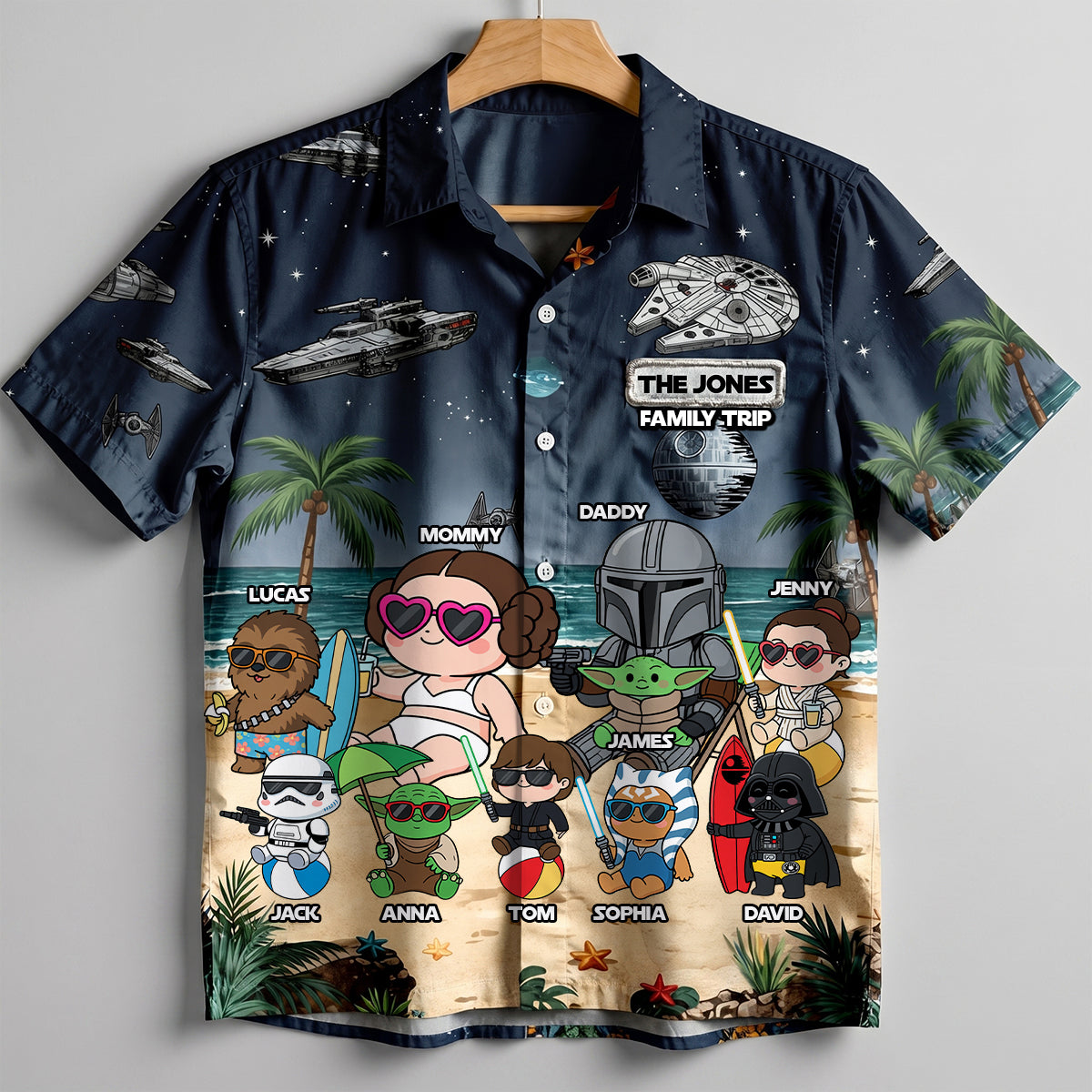 Space Family Summer Vacation Hawaiian Shirt - Personalized Matching Gifts For Family 04qhtn180626