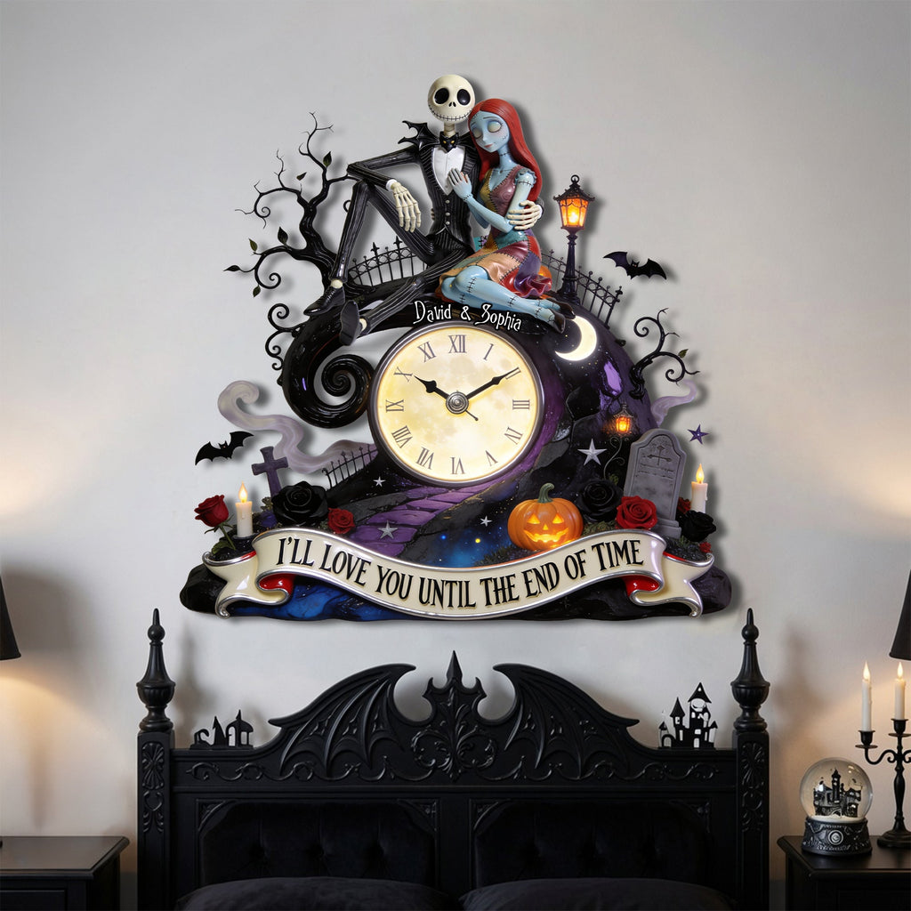 Endless Love Acrylic Hanging Wall Clock - Personalized Gifts For Couple 05PGLU140726