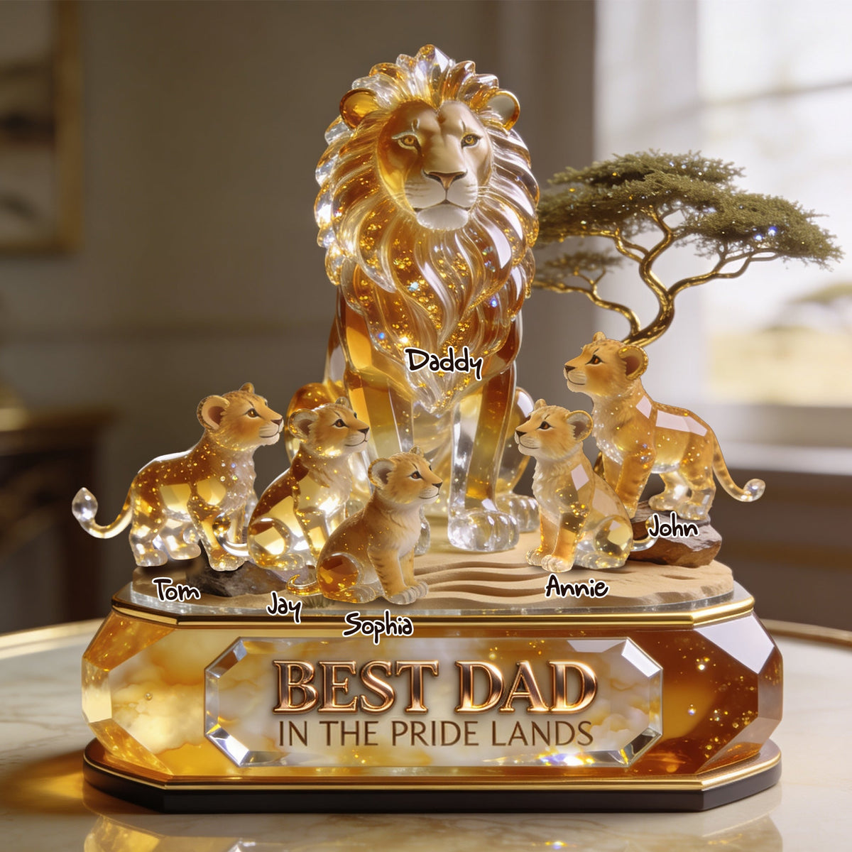 The Best Dad Acrylic Plaque - Personalized Gifts For Dads 136pglu080626