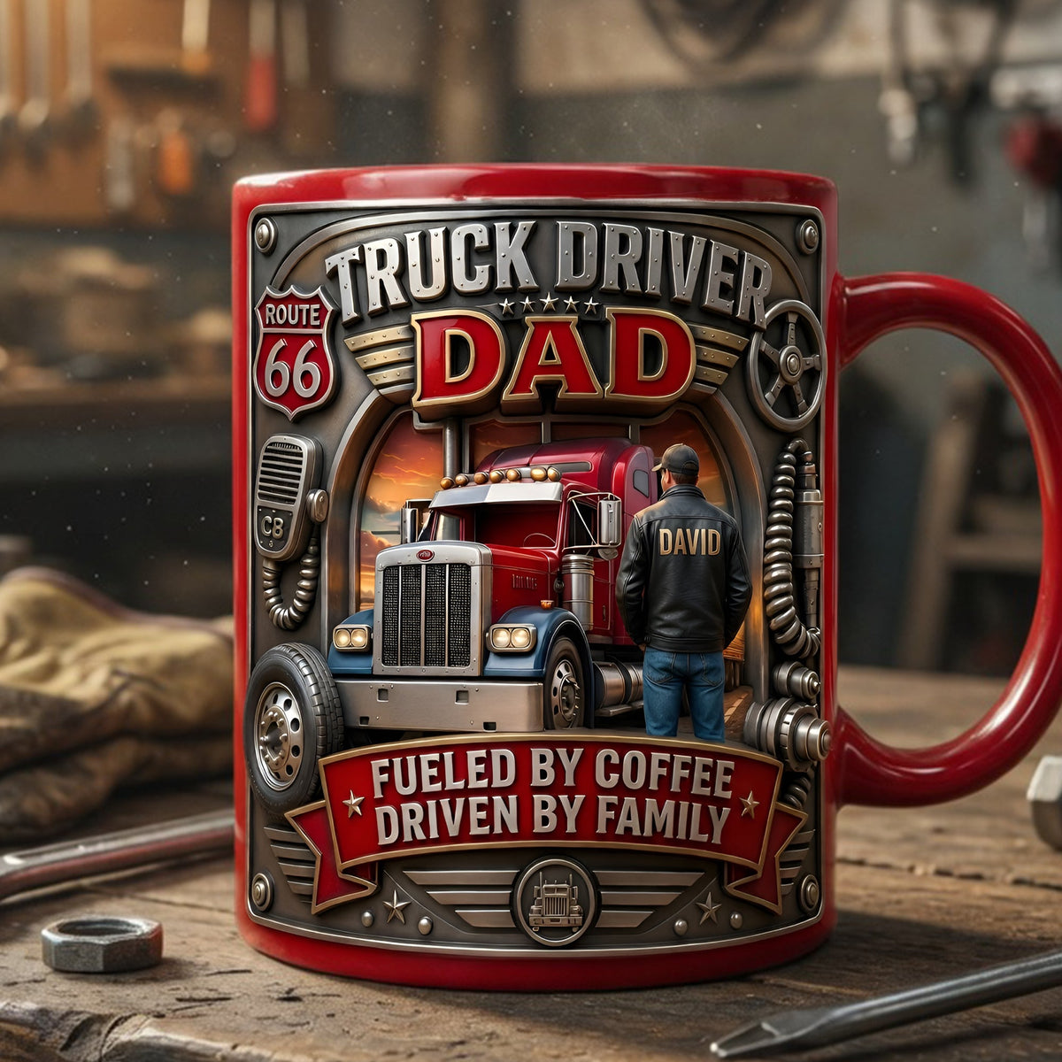 Truck Driver Dad Magic Mug - Personalized Father's Day Gifts 02TYLU060526