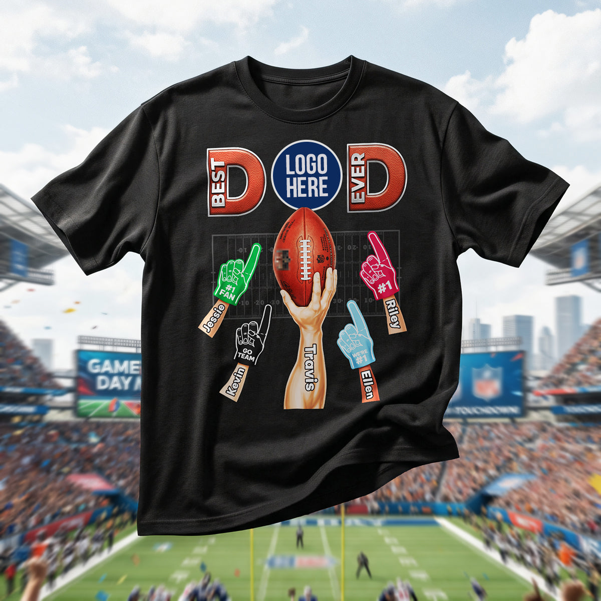 Sport Lover Dad And Kids Shirt - Personalized Gifts For Father's Day Shirt 01HUTA230526