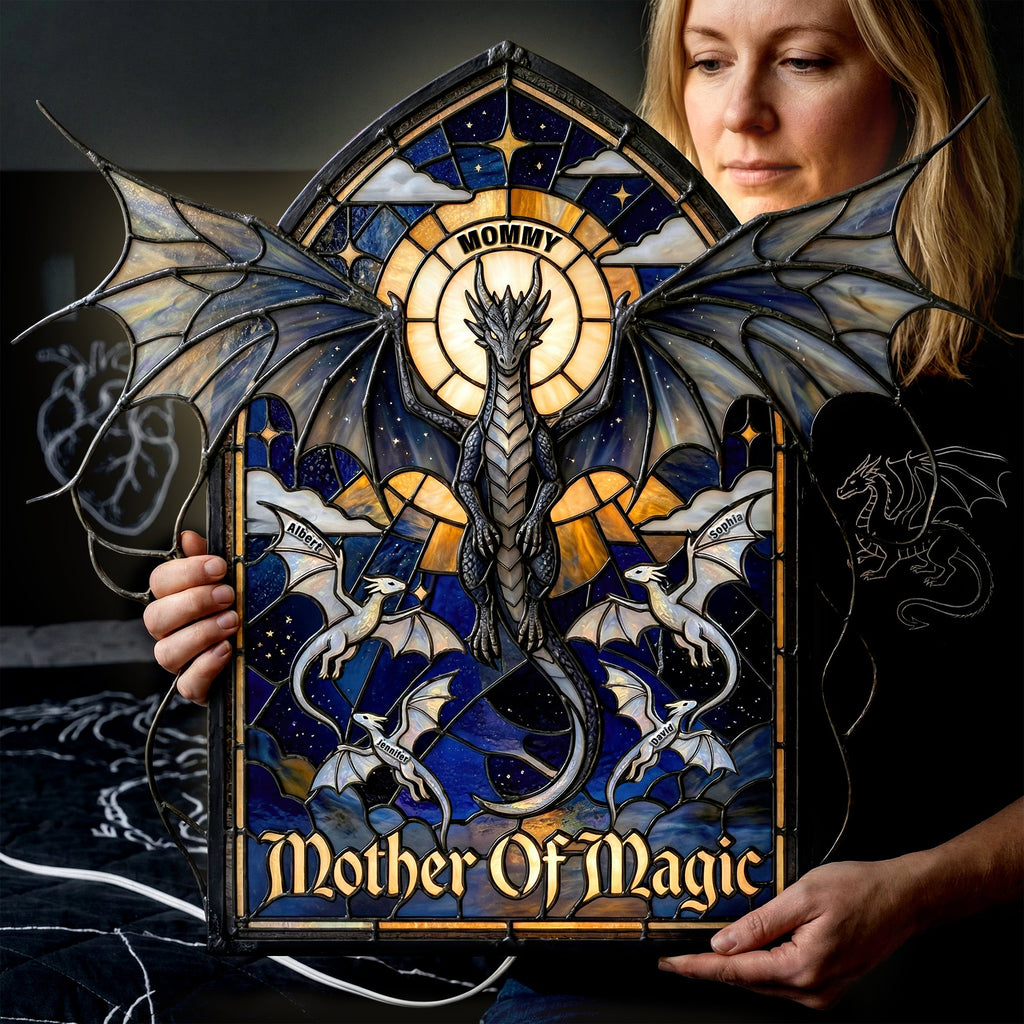 Dragon Mom Light Box - Personalized Gifts For Moms 04paqn090426