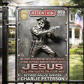 Police Warning Metal Sign - Personalized Gifts For Police Officers 04kilu050326