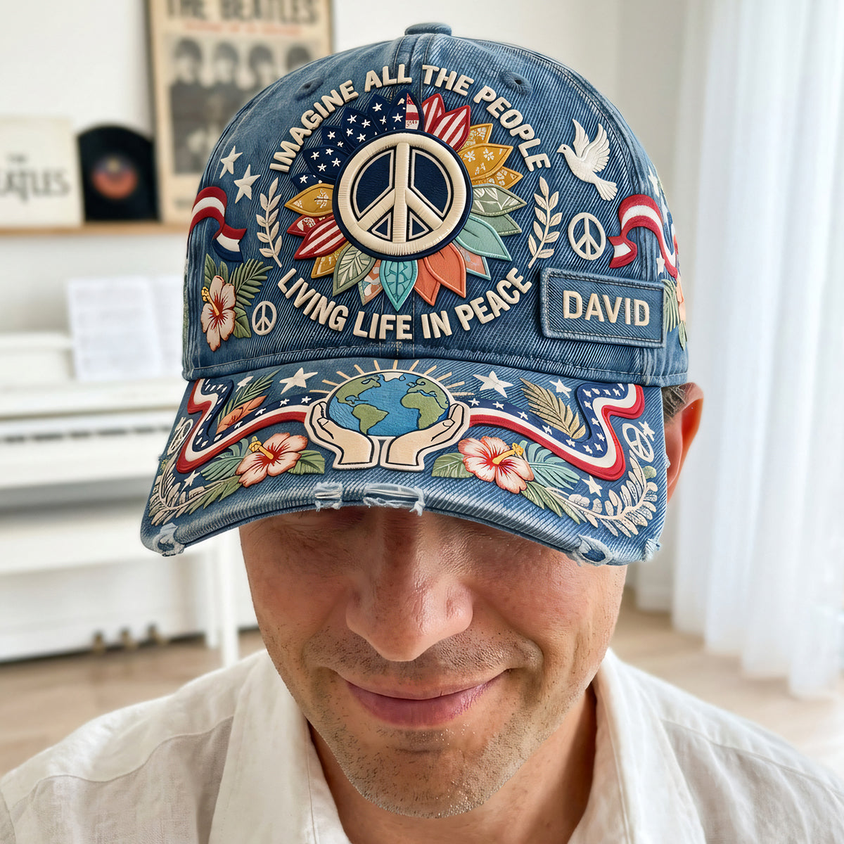Peace Baseball Classic Cap - Personalized Gifts 04pata010726