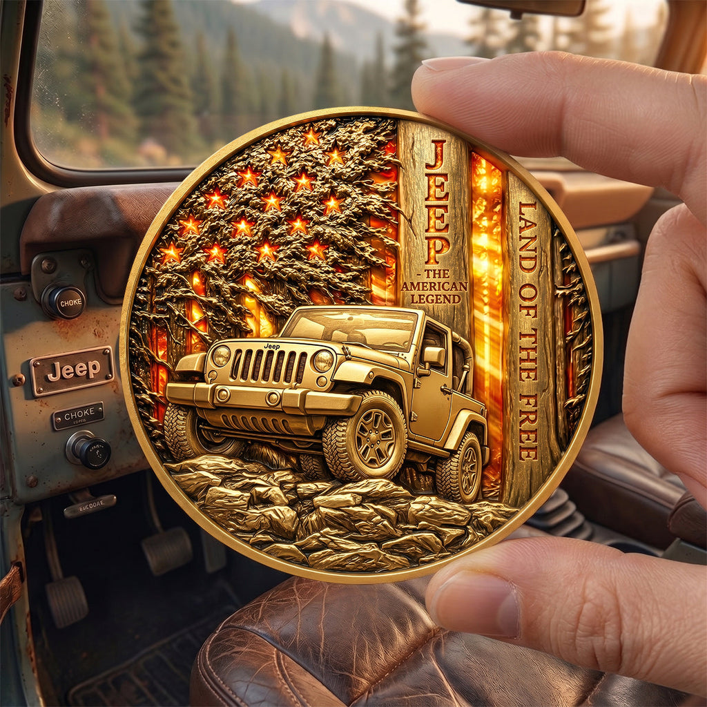 Sunset American Forest Trail Coin, Personalized Gifts For Off-road Lovers 03qhdt260526