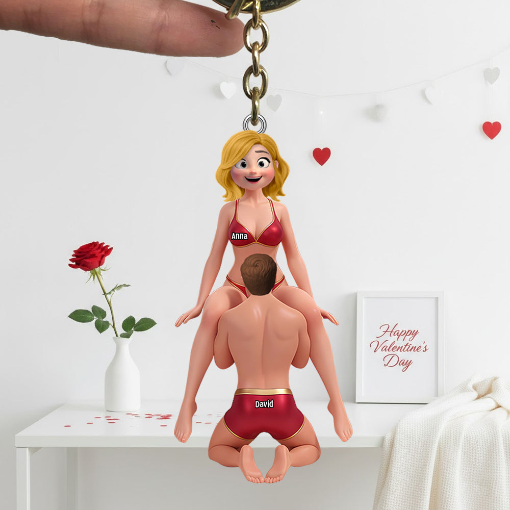 Playful Partners Acrylic Keychain - Personalized Gift For Couples 031OHTN200126