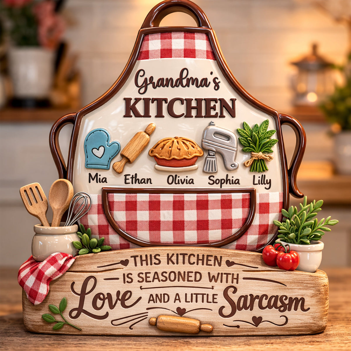 Mama's Kitchen Acrylic Plaque - Personalized Gifts For Mom 04TYQN140326