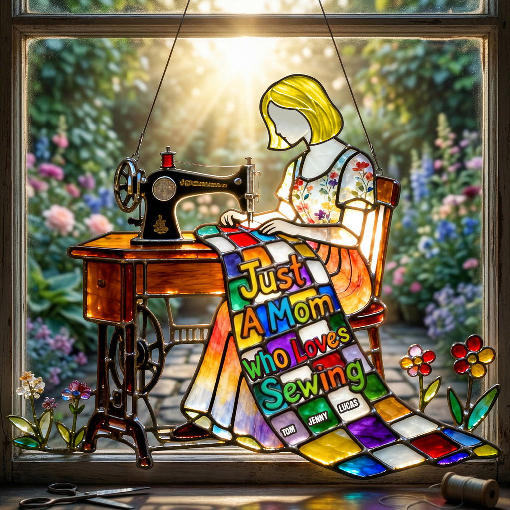 Mom’s Sewing Corner Suncatcher - Personalized Gifts For Mom 04OHTN250326