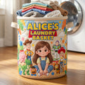 Lovely Characters Quilted Laundry Basket - Custom Photo Gifts 04natn090726