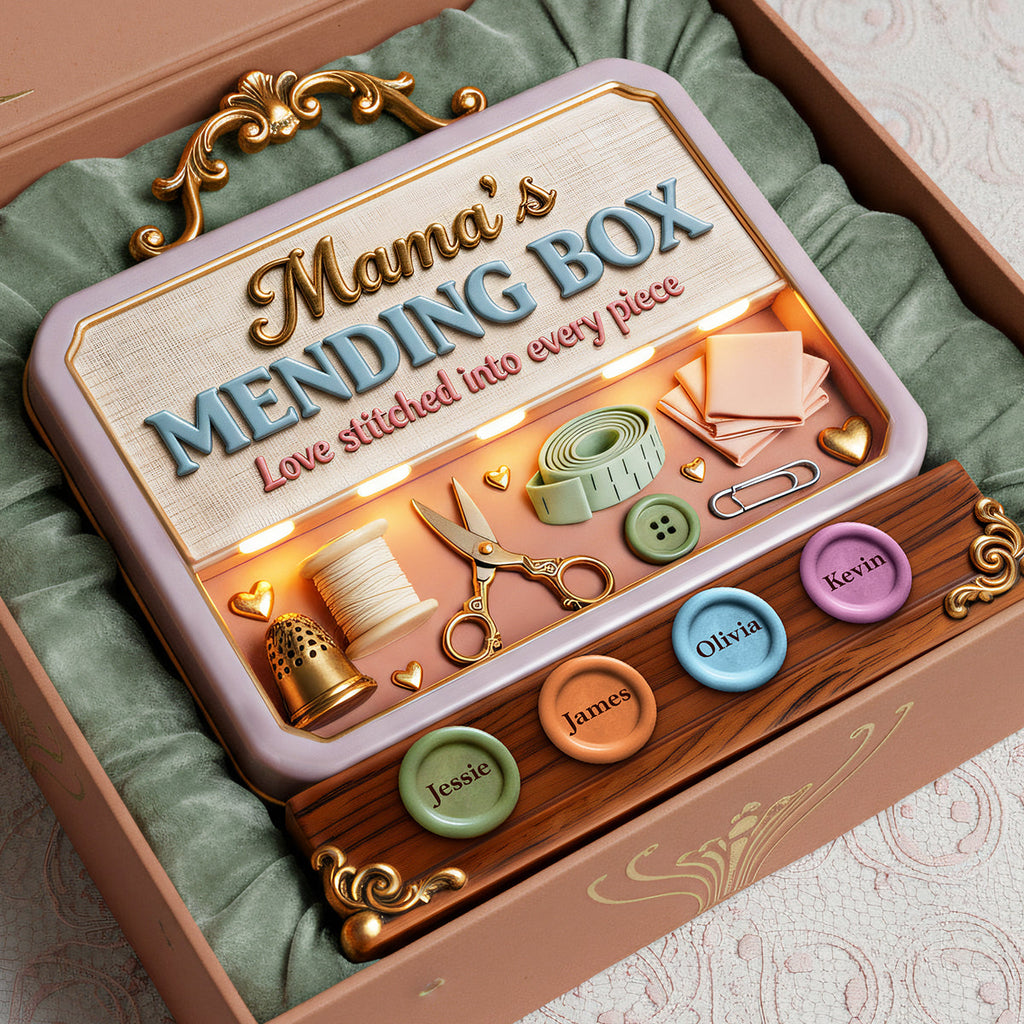 Grandma's Mending Box Acrylic Plaque - Personalized Gifts For Grandma 01tyta020326