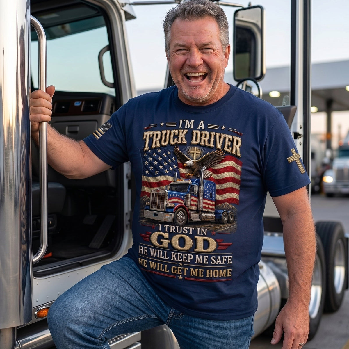 USA Truck Driver Shirt - Personalized Gifts For Dad 06palu260526