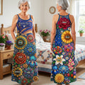 Grandma Garden Suspender Maxi Dress - Personalized Gifts For Grandmas 01huta190326