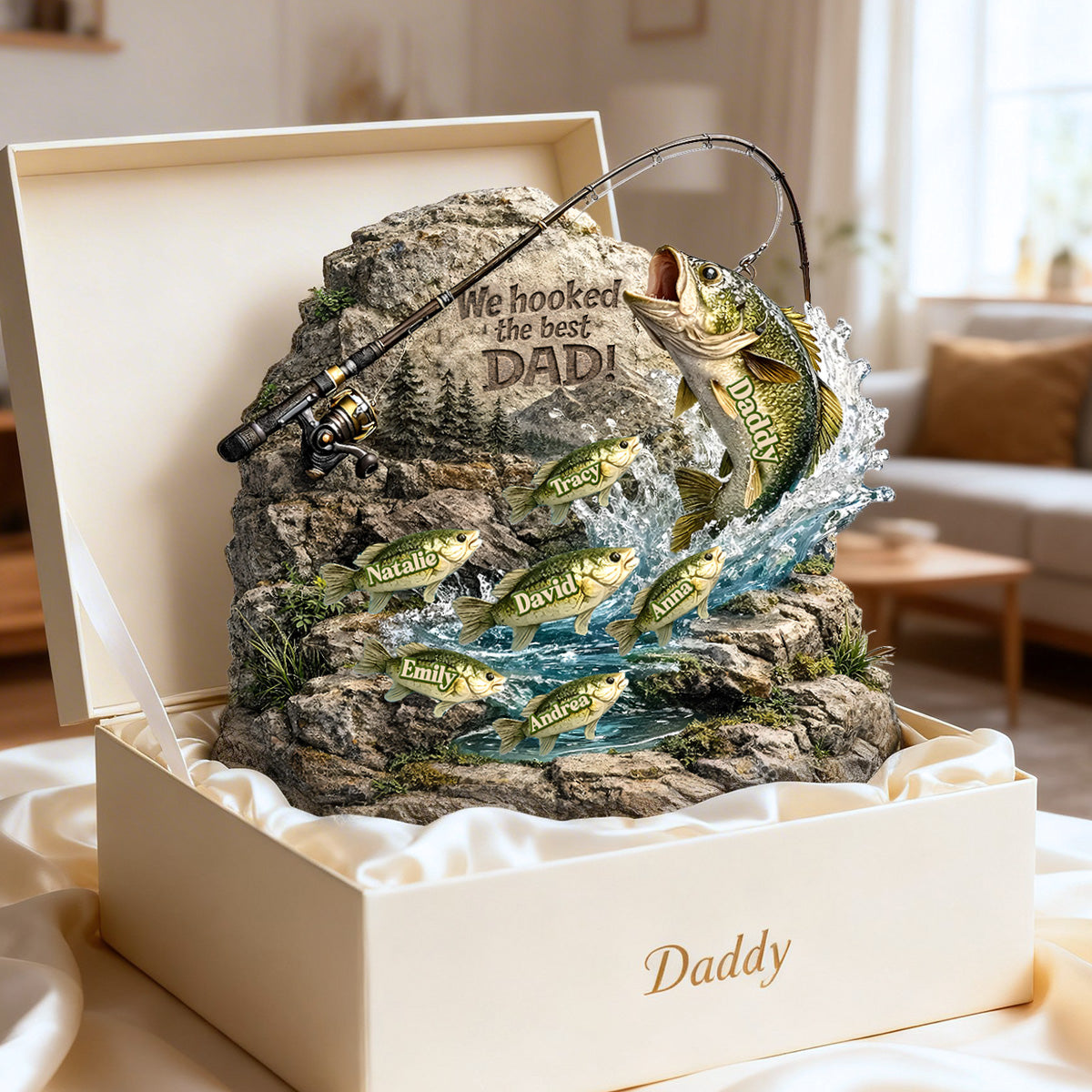 We Hooked The Best Daddy Acrylic Plaque - Personalized Gifts For Dad 02TOMG270226