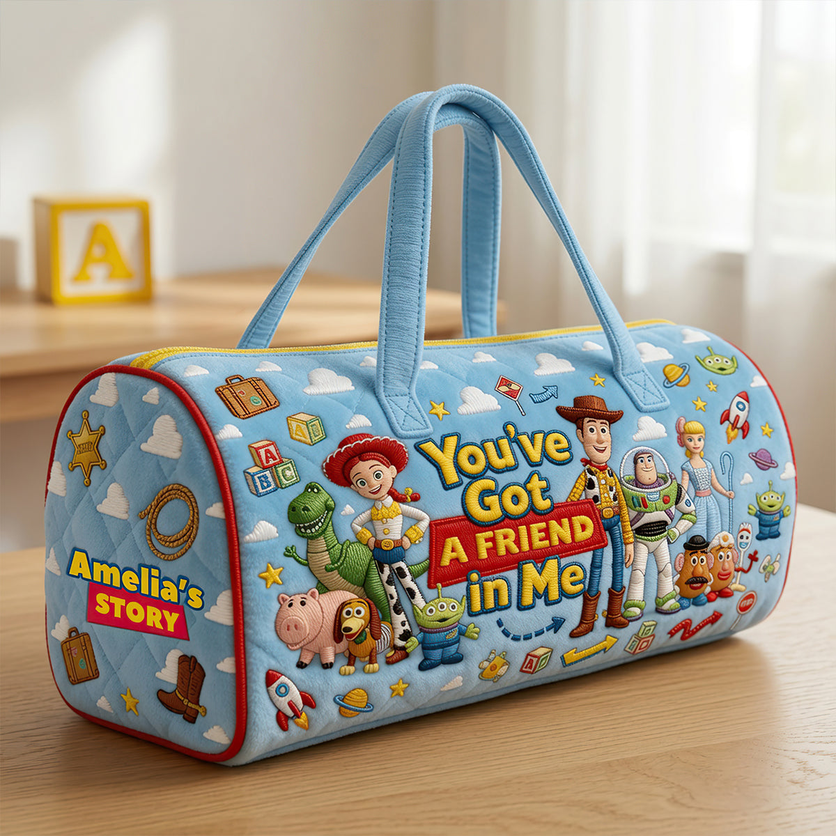 You Have Got A Friend In Me Quilted Duffle Bag - Personalized Gifts 02nadt250626