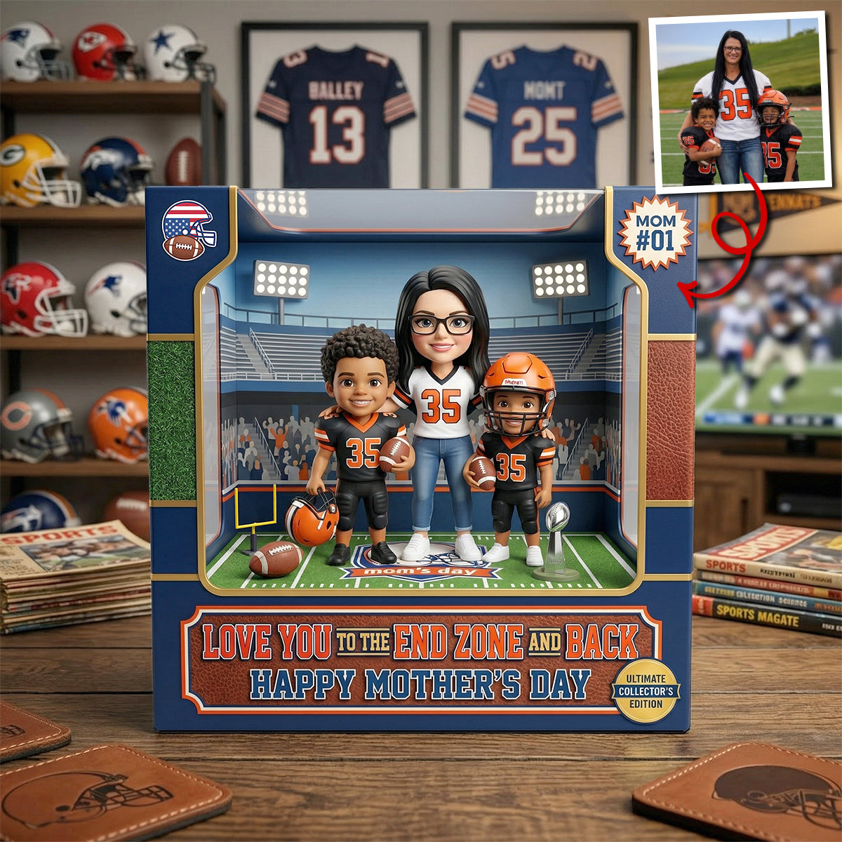 Custom Photo American Football Acrylic Plaque - Gifts For Mother 01hutn270326