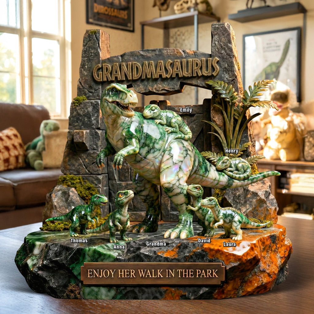 Dinosaur Mom Acrylic Plaque, Personalized Gifts For Mom 04qhqn130426