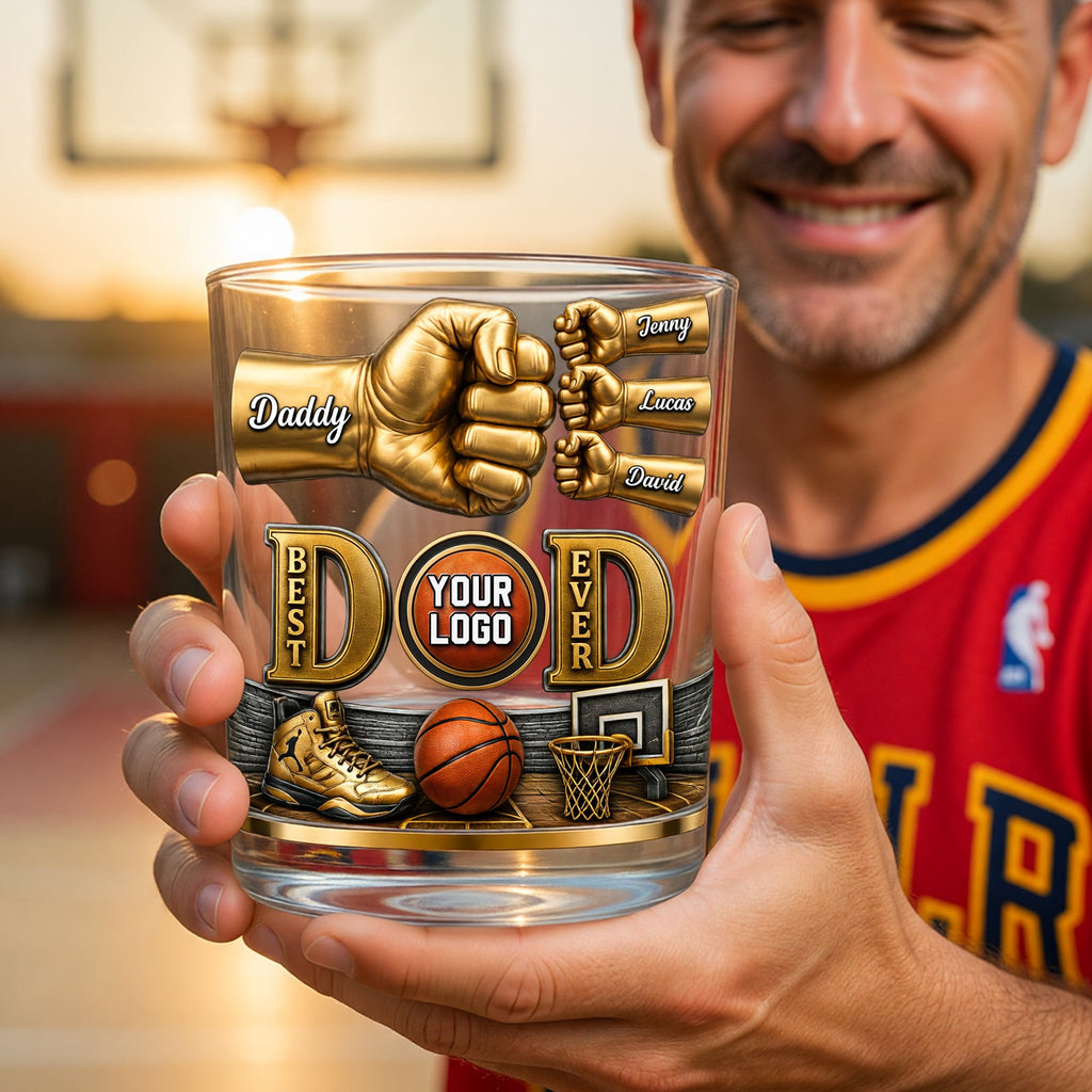 Sport Lover Dad 11oz Round Glass - Personalized Gifts 024naqn080626