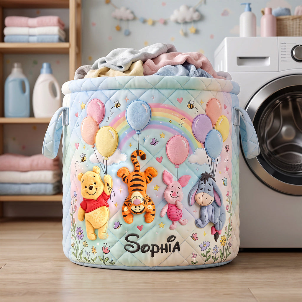 Woodland Friends Laundry Basket - Personalized Gifts 02nadh160726