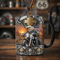 Bald Eagle Dad On Motorcycle Magic Mug, Personalized Gifts For Dads 04QHDH140526