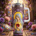 Blessed Pure Heart Tumbler With Handle - Personalized Gifts For Christian 02padh300626