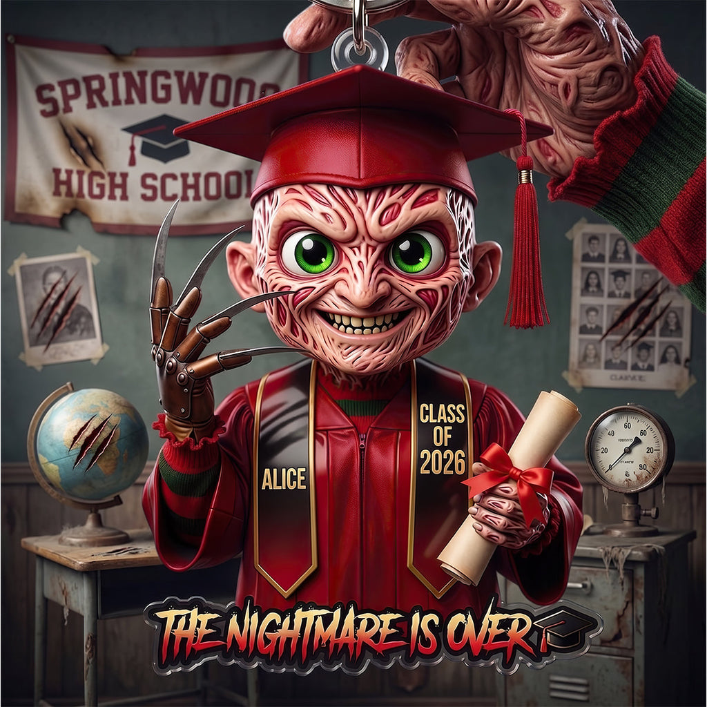 Horror Villain Graduate Keychain - Personalized Gifts For Graduation Keychain 03HUDT150526