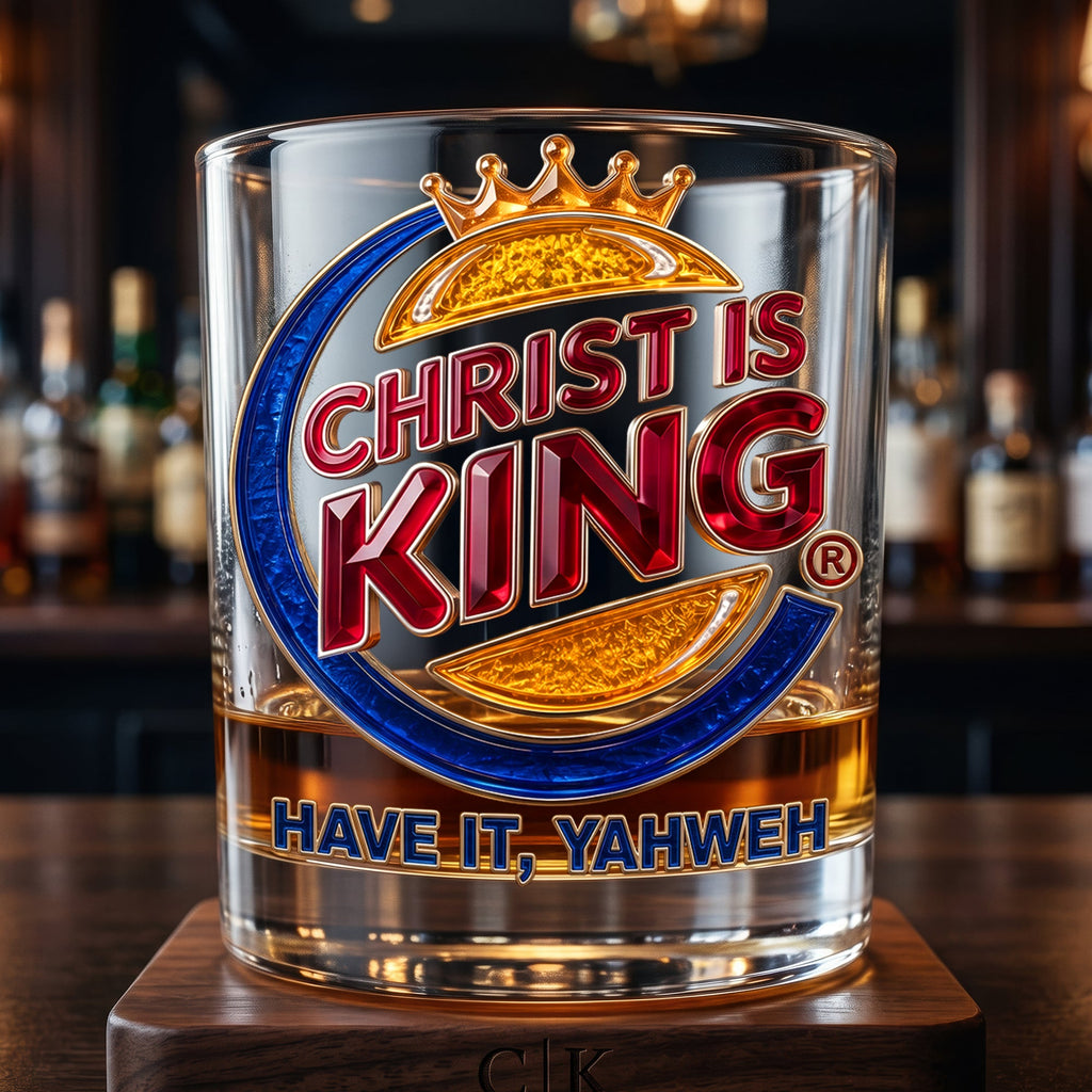 Crowned In Faith Round Glass - Personalized Gifts For Christian 05PAQN020626