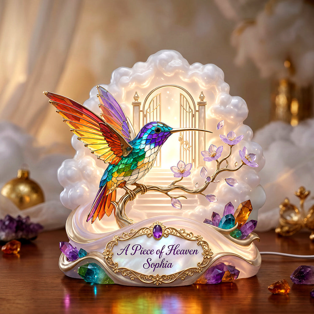Memorial Hummingbird Acrylic Light Box - Personalized Gifts For Memorial 02tydh090626