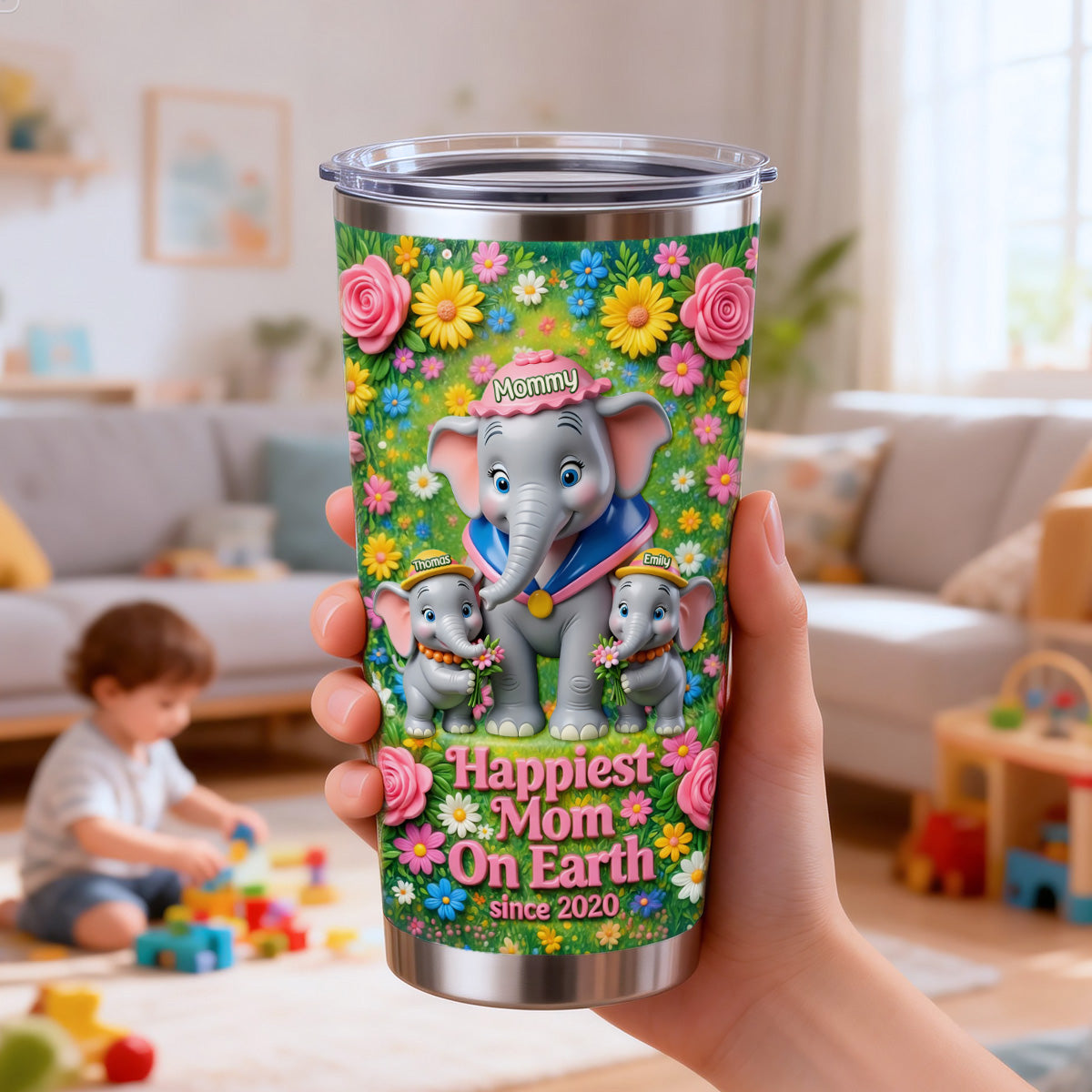 Happiest Mom Tumbler - Personalized Gifts For Moms 01tymg140326