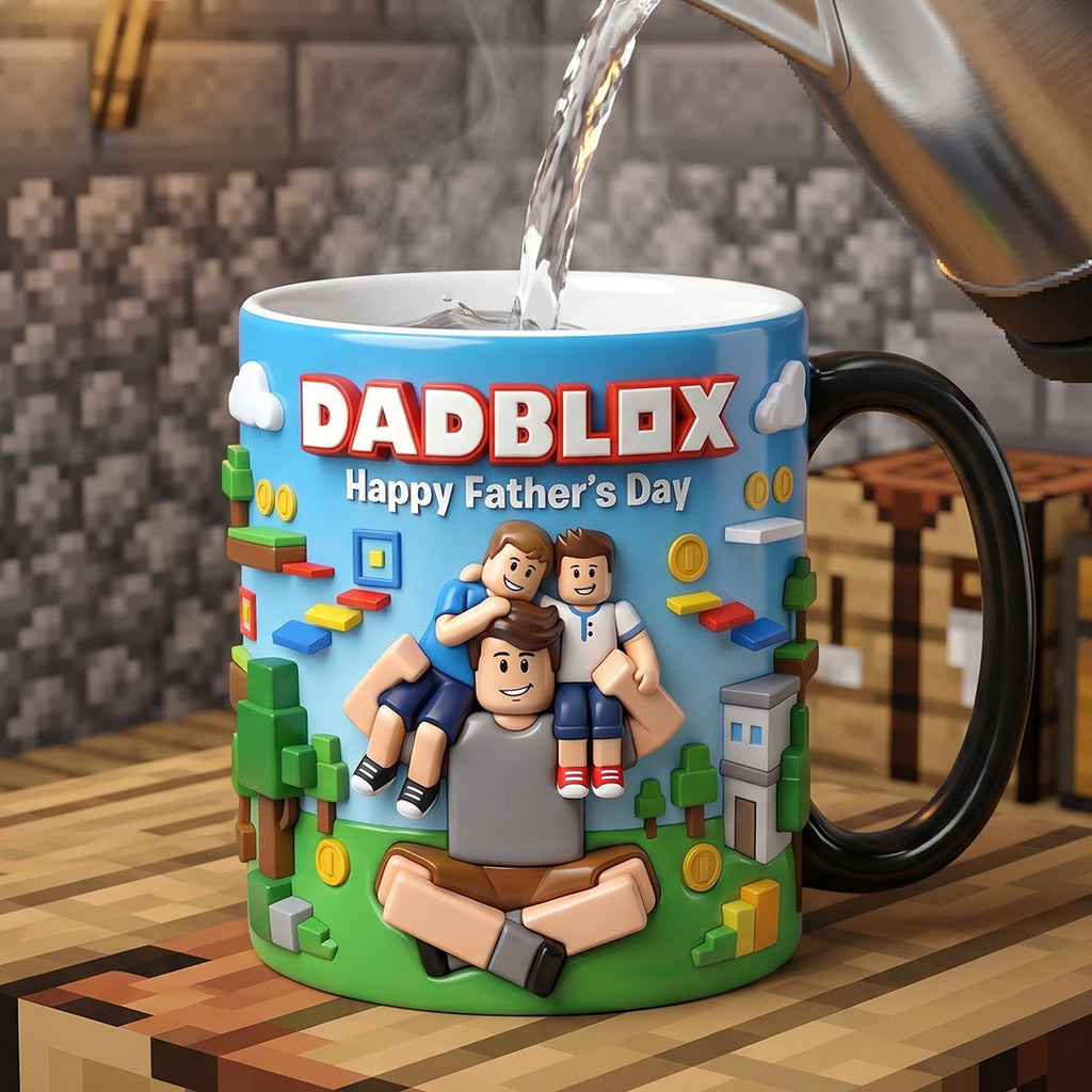 Custom Photo Block Game Dad Magic Coffee Mug - Personalized Gifts For Father's Day Magic Mug 03NATN150526