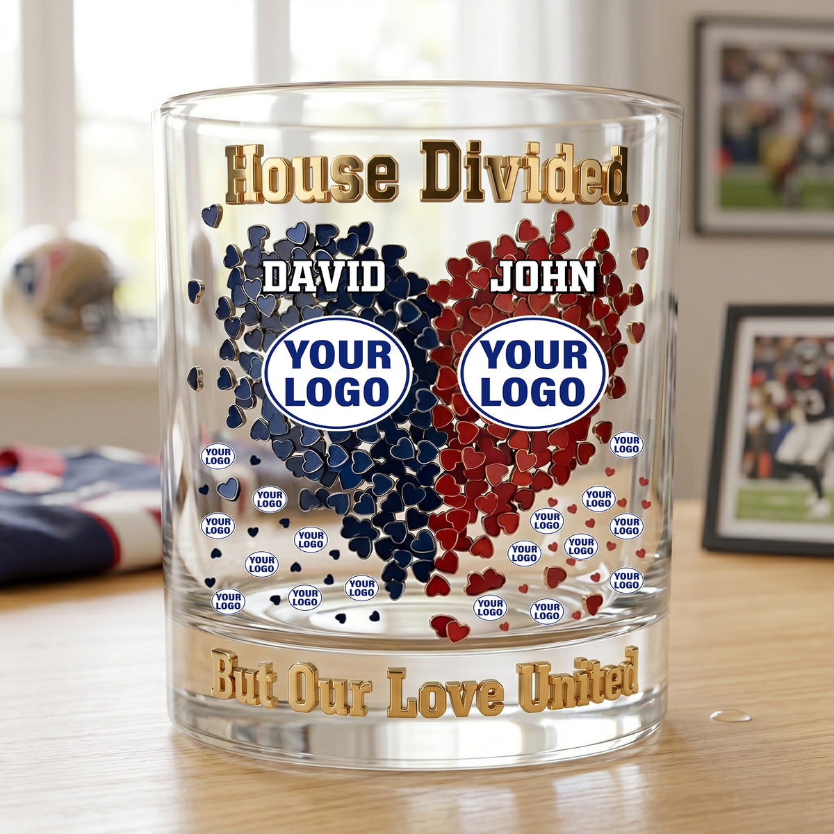 Love United Drinking Glass - Personalized Gifts For Couples 05ohlu170626