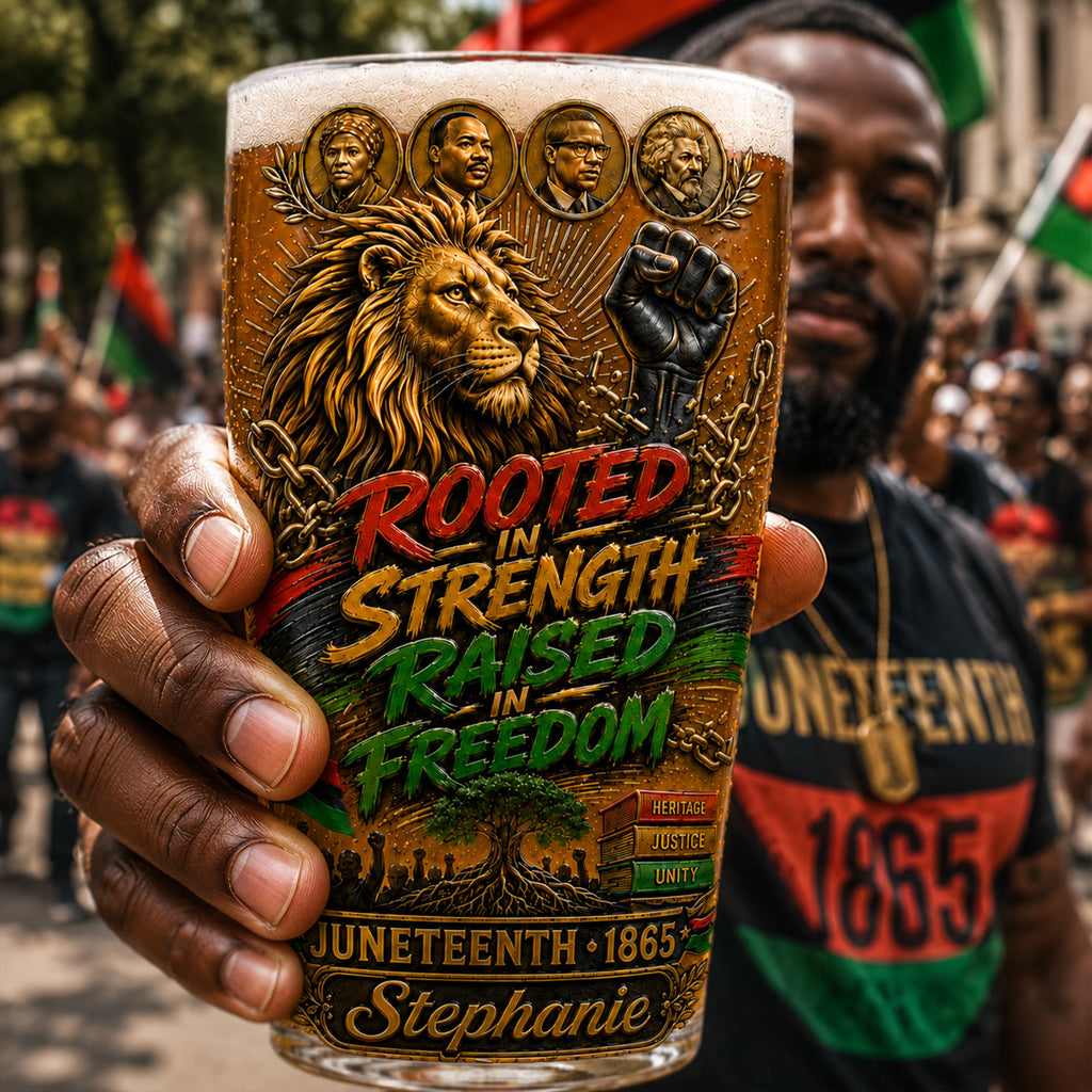 Black History Month Beer Glass - Personalized Gifts 01tylu260526