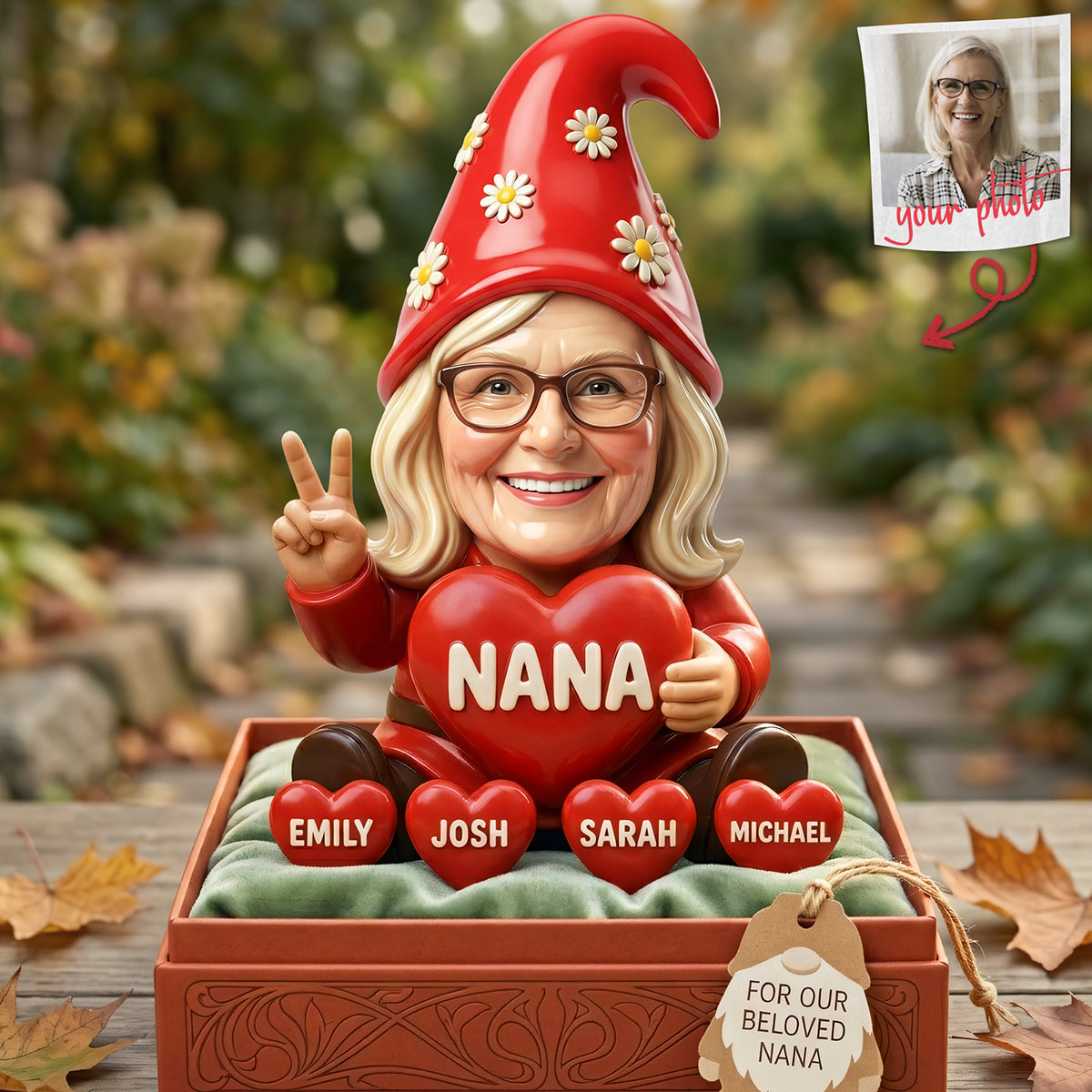 Gnome Nana Acrylic Plaque - Custom Photo Gifts For Grandmas 02nata060426
