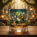 Personalized Funny Gifts For Couple Round Glass 032tydh080626