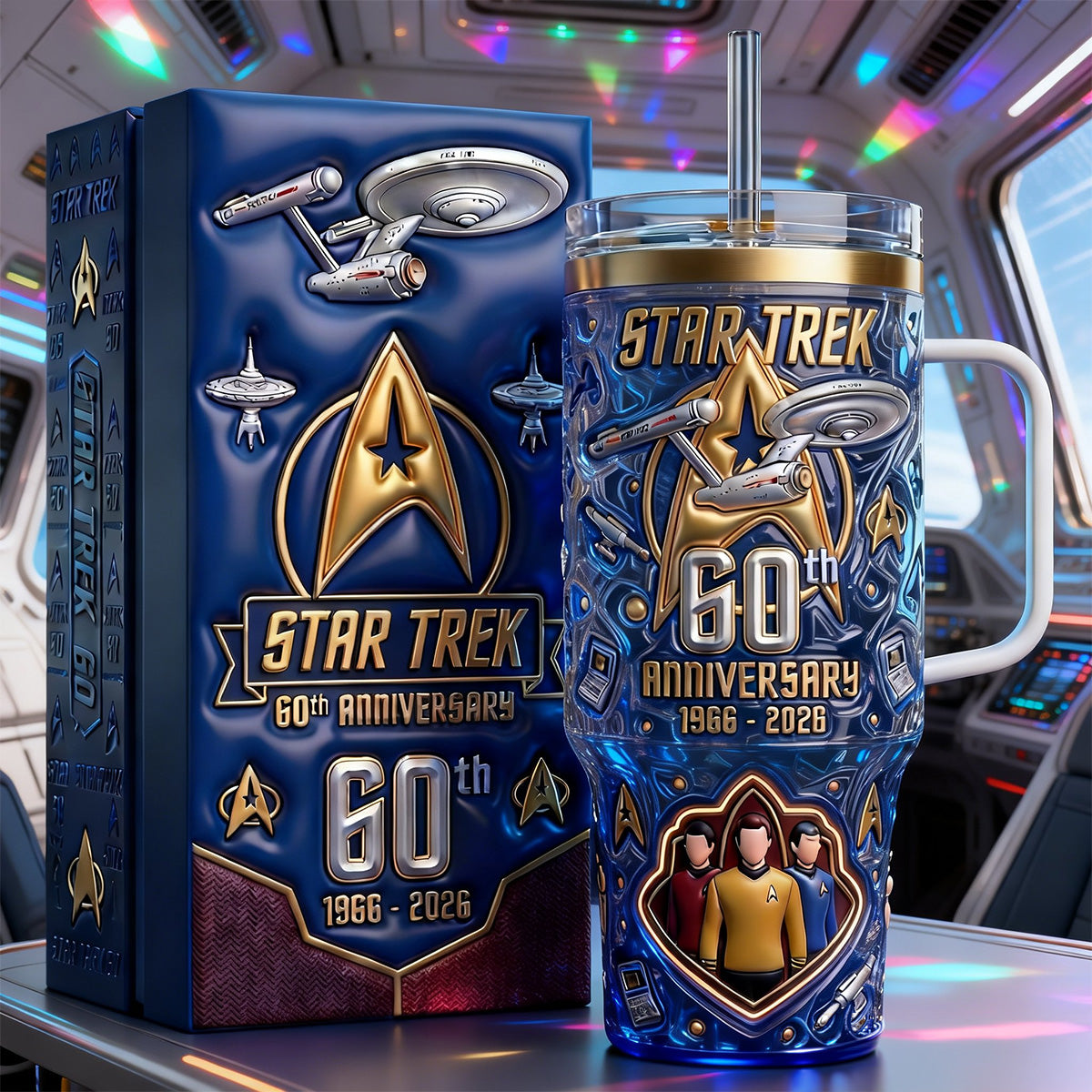 60th Anniversary Space Journey Tumbler - Personalized Anniversary Gifts 021TGMG060326