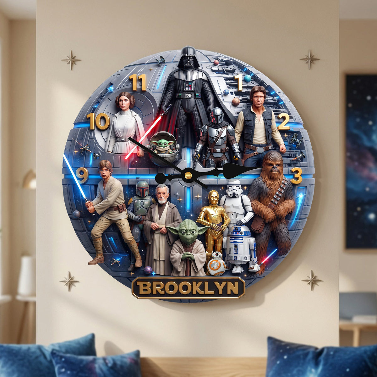 Sci-Fi Universe Space Wall Clock - Personalized Gift For Adventure Lovers 05HUQN090726