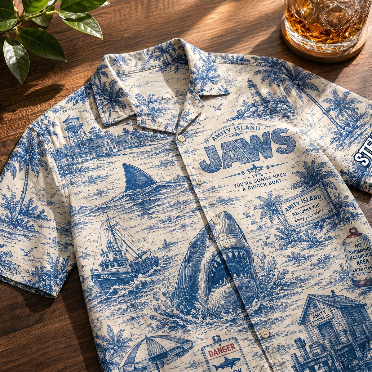 Toile De Jouy Hawaiian Shirt - Personalized Gifts 05nadh170626