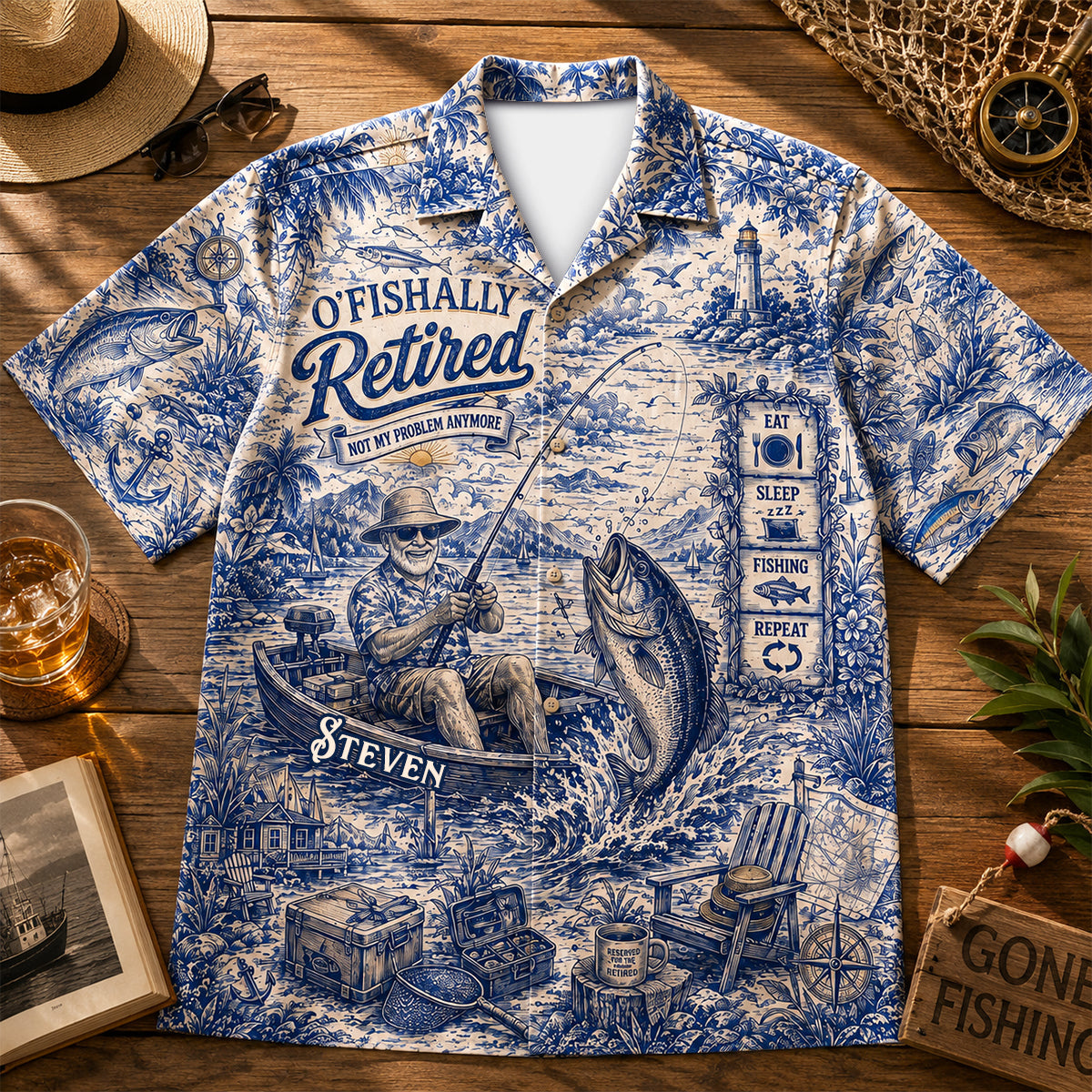 Retirement Fishing Hawaiian Shirt - Personalized Gifts For Fishing Lovers 05TYDH010726