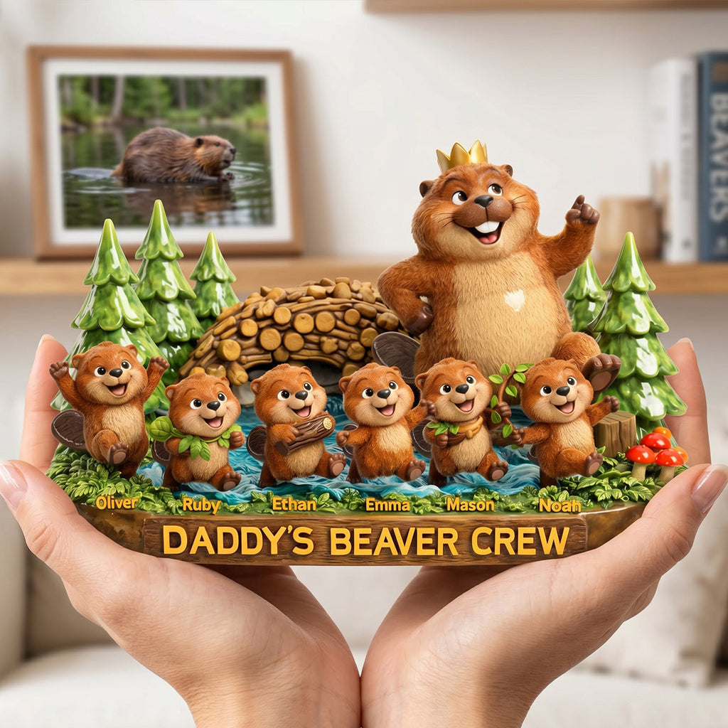 Dad And His Little Adventures Crew Acrylic Plaque - Personalized Gifts For Dads 02totn010526