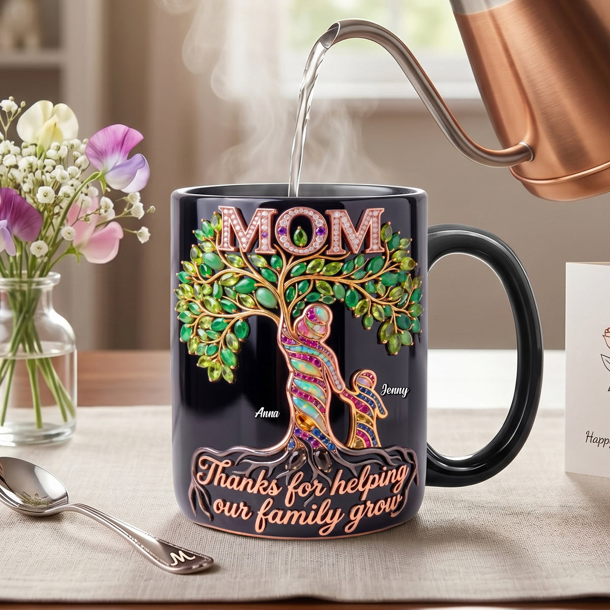 Mom Family Tree Magic Coffee Mug - Personalized Gifts For Mom 04HUTN150426