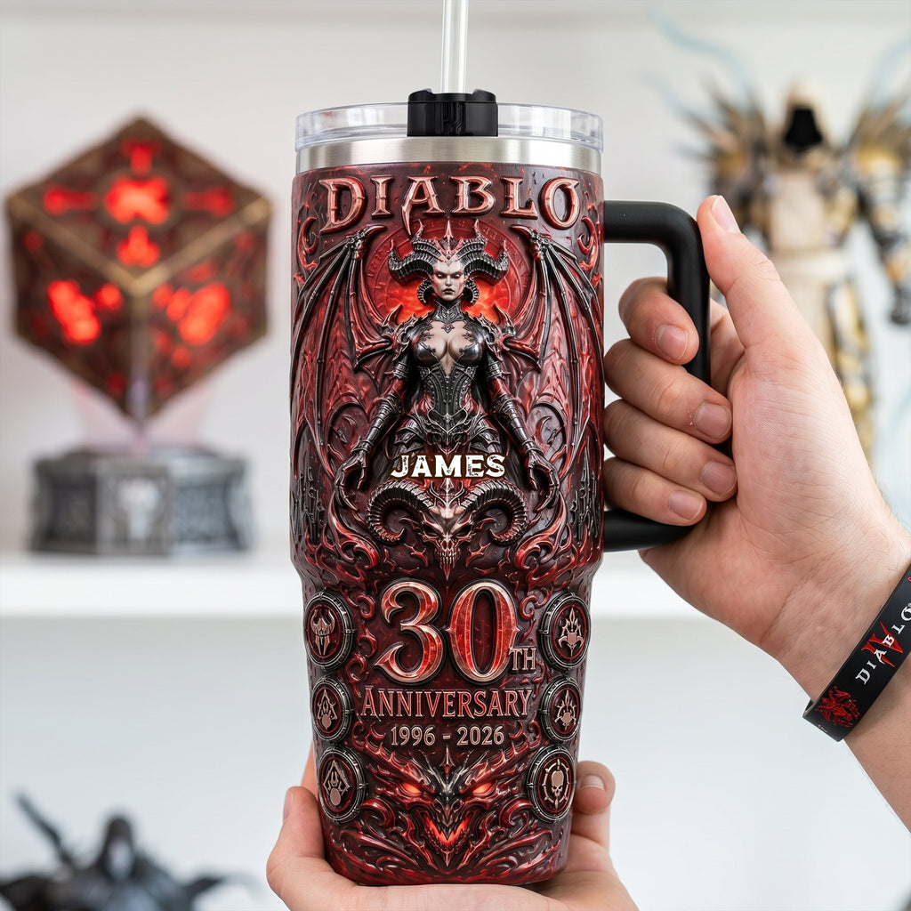 Evil Lord 40oz Tumbler With Handle - Personalized Gifts 05qhlu080726
