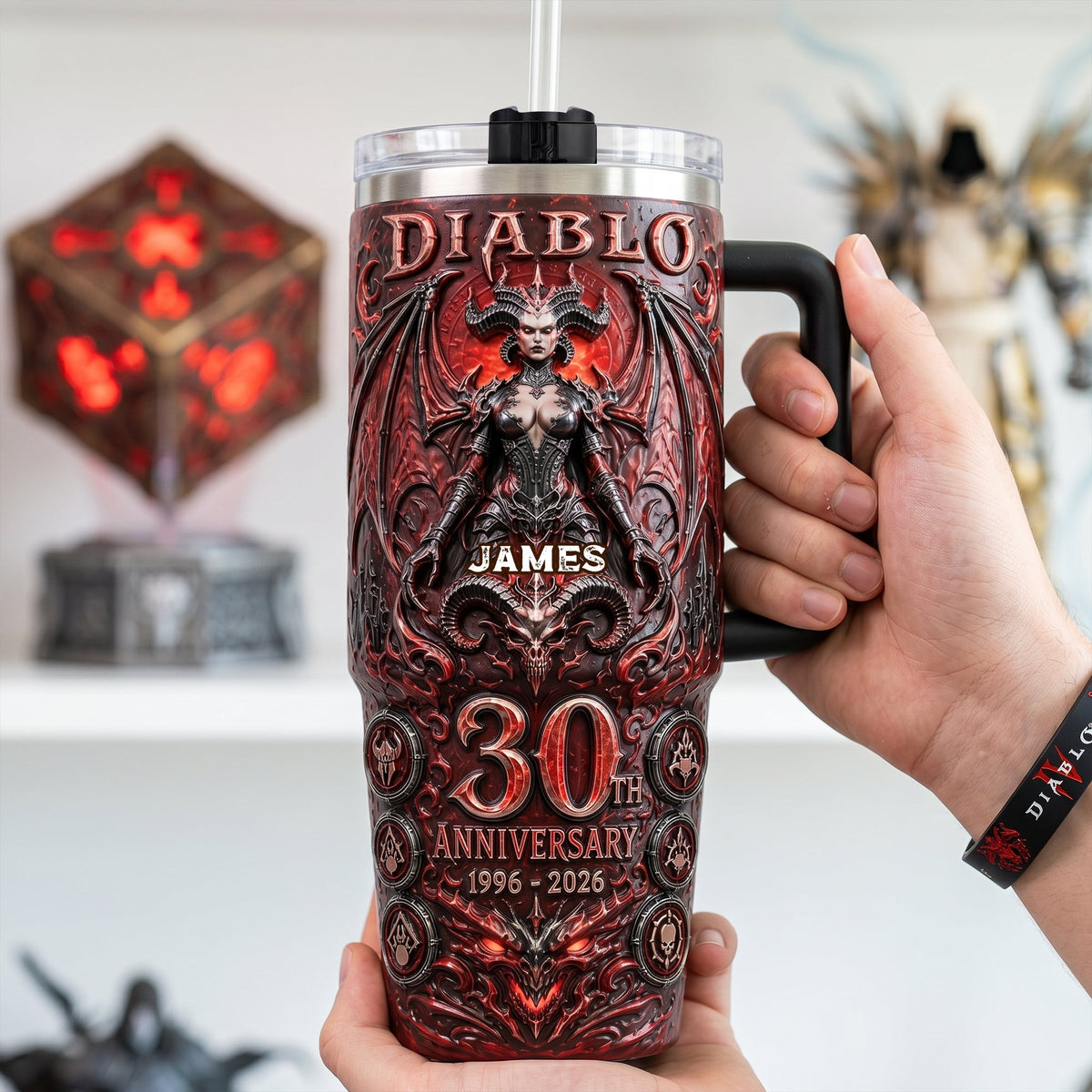 Evil Lord 40oz Tumbler With Handle - Personalized Gifts 05qhlu080726
