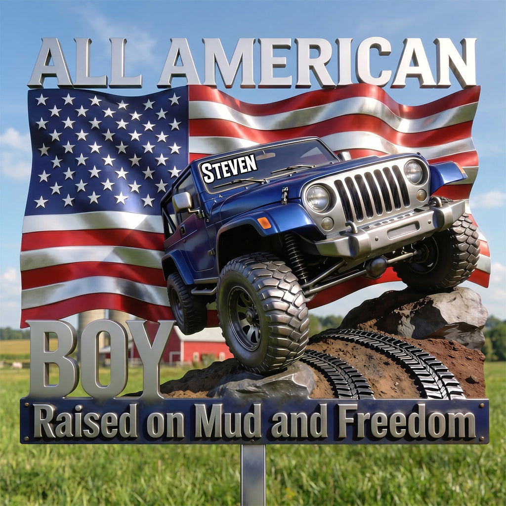 American Vehicle Metal Sign, Personalized Gifts For Off-road Lovers 01qhdh030626
