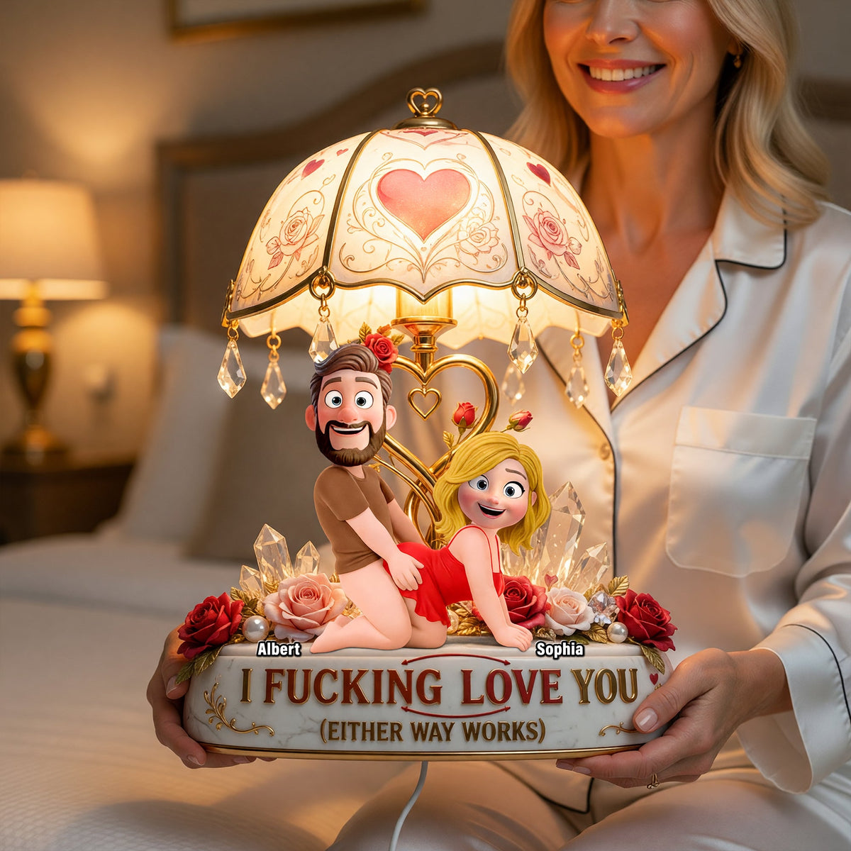 Funny Couple Acrylic Light Box Personalized Gifts For Couple 01NAQN020626