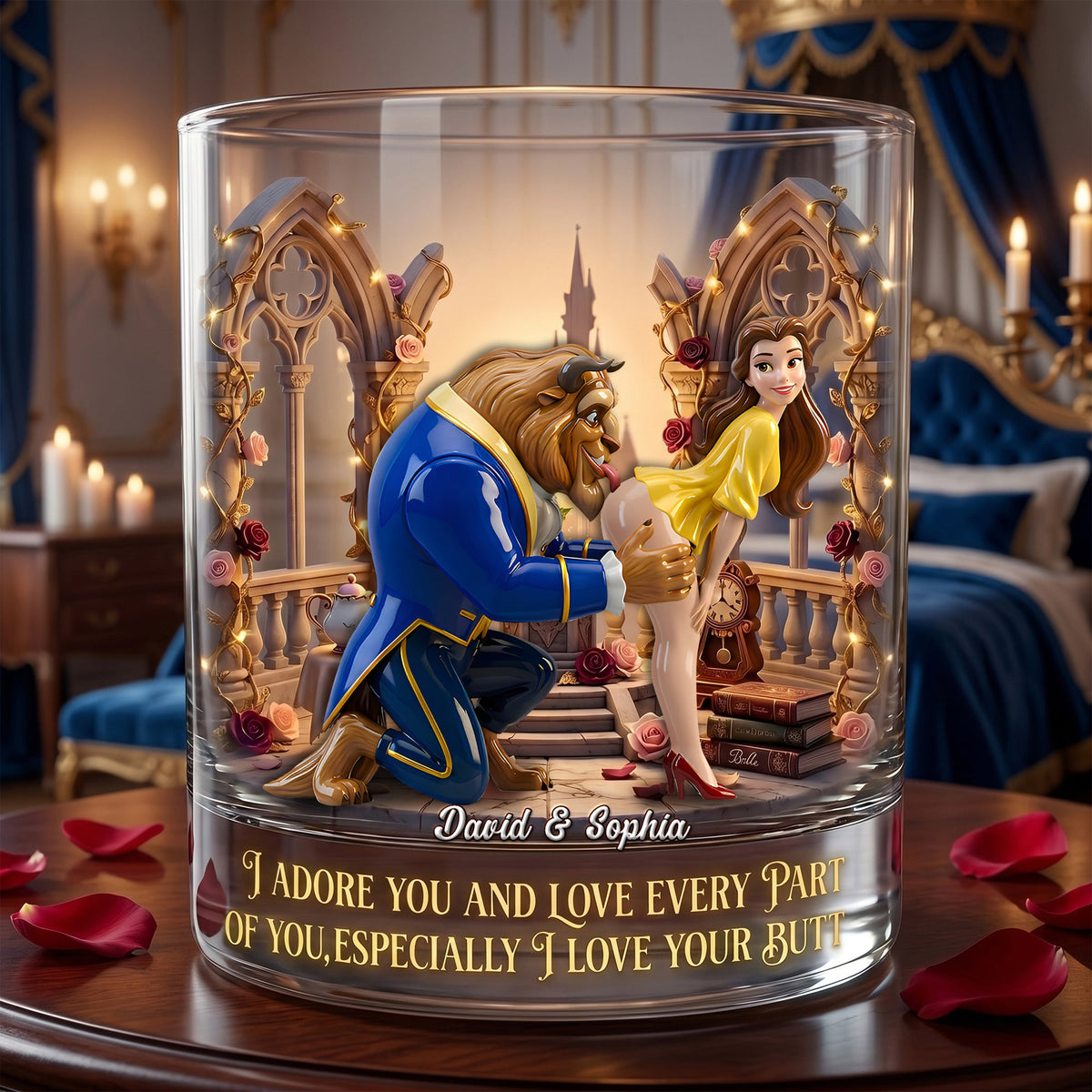 Cute Couple Personalized Glass 116ohlu080626