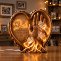 Dad's Heart Pieces Acrylic Light Box - Personalized Gifts For Dad 01padh300426