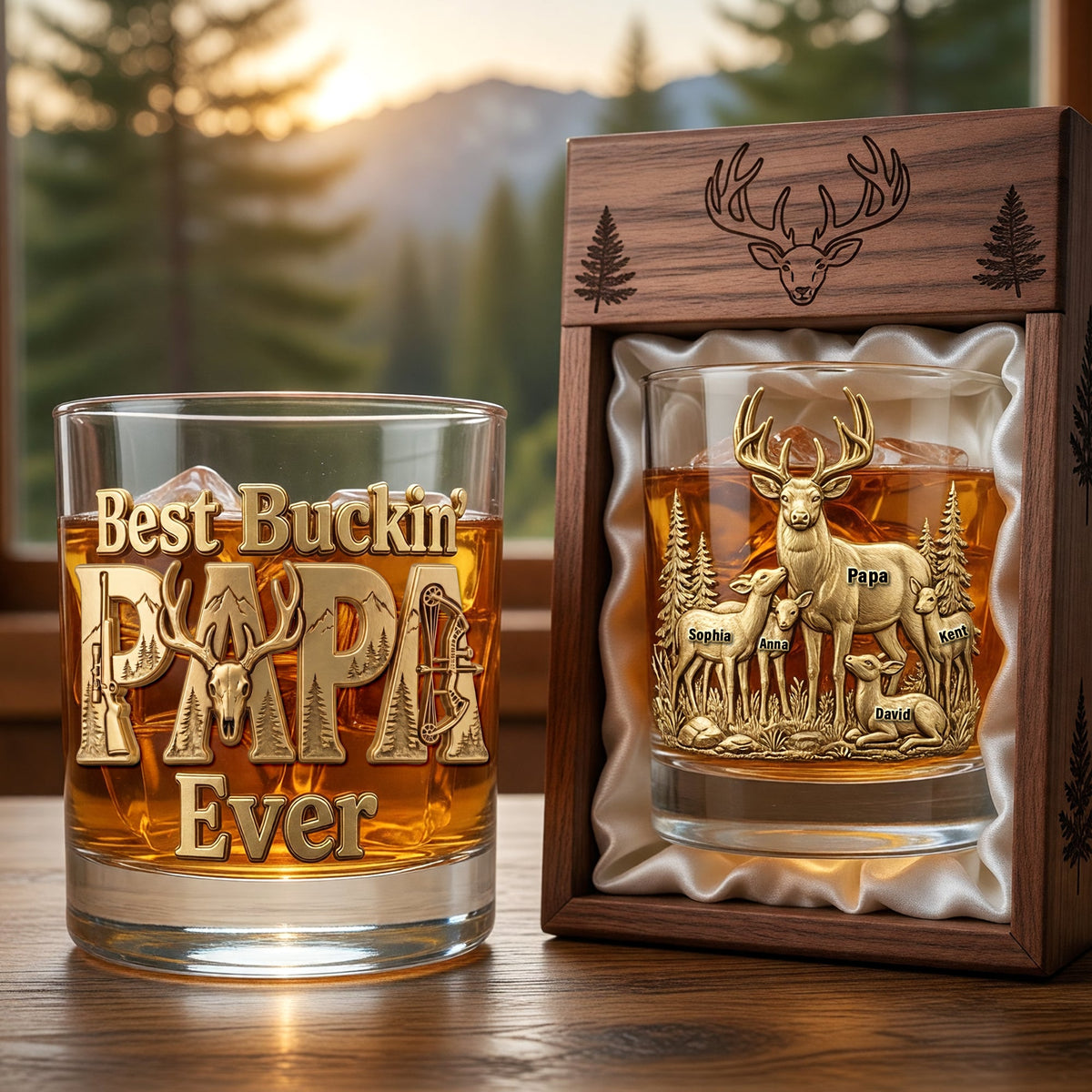 The Best Hunting Dad Drinking Glass - Personalized Gifts For Dads 03naqn220526