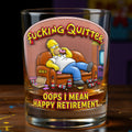 Retired Round Glass - Personalized Retirement Gifts 03todt180626