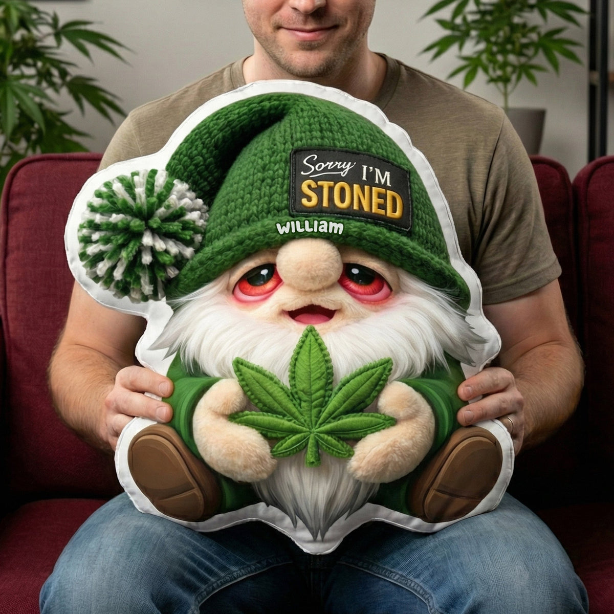 Gnome Stoned Pillow - Personalized Unique Gifts 04TOQN270326
